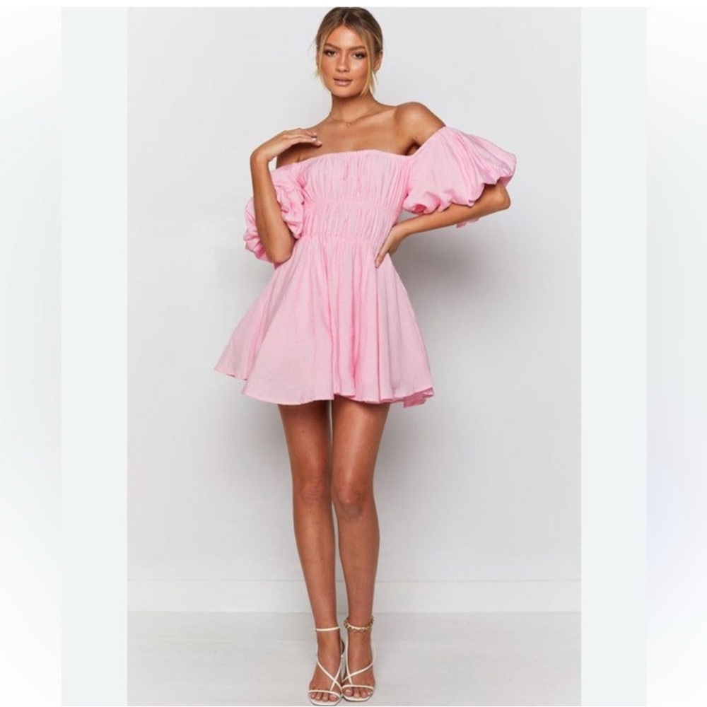 Off the shoulder bubble dress